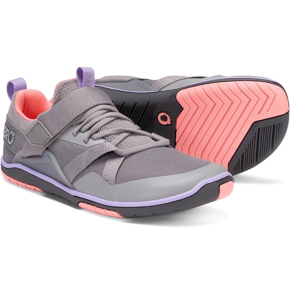 Gray and Pink Athletic Shoes with Velcro Closure xero - Picture 1 of 8